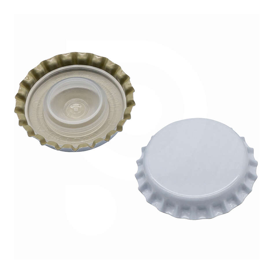 Crown cap white with inner cap ⌀29 (200 pcs)
