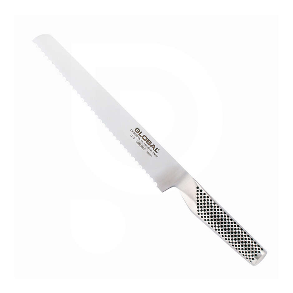 Cuchillo para Pan para Zurdos de Acero Inoxidable Global G09 - 22 cm