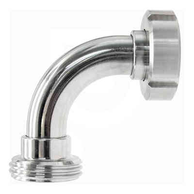 Curva inox DIN 25 M c/girello per DIN 25 F