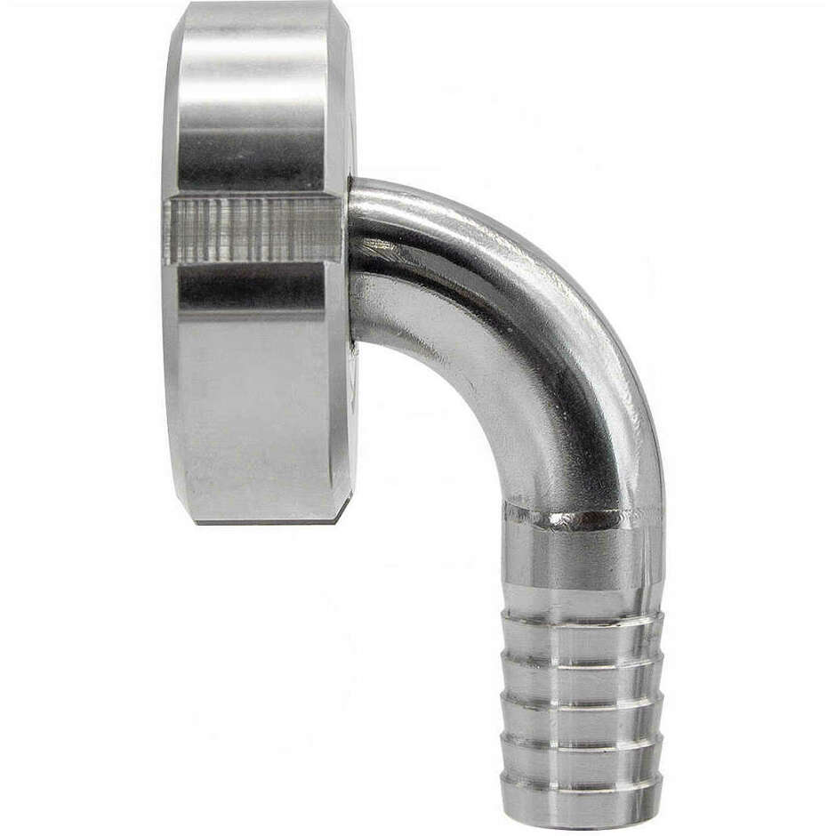 Curved hose connector DIN 25 M with swivel for ⌀ 25 hose