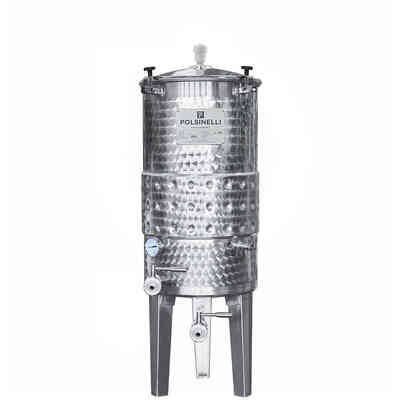 Cuve Conique en Acier Inoxydable 100 L 10° pour Vinification Réfrigérée