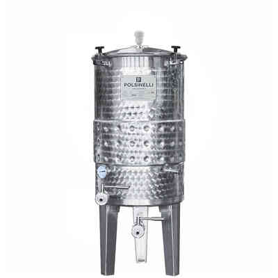 Cuve Conique en Acier Inoxydable 150 L 10° pour Vinification Réfrigérée