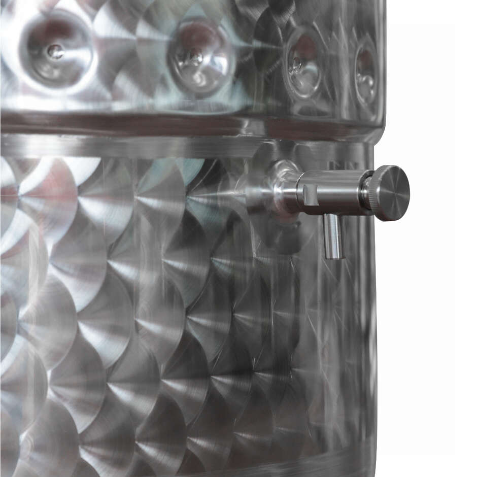 Cuve Conique en Acier Inoxydable 200 L 10° pour Vinification Réfrigérée