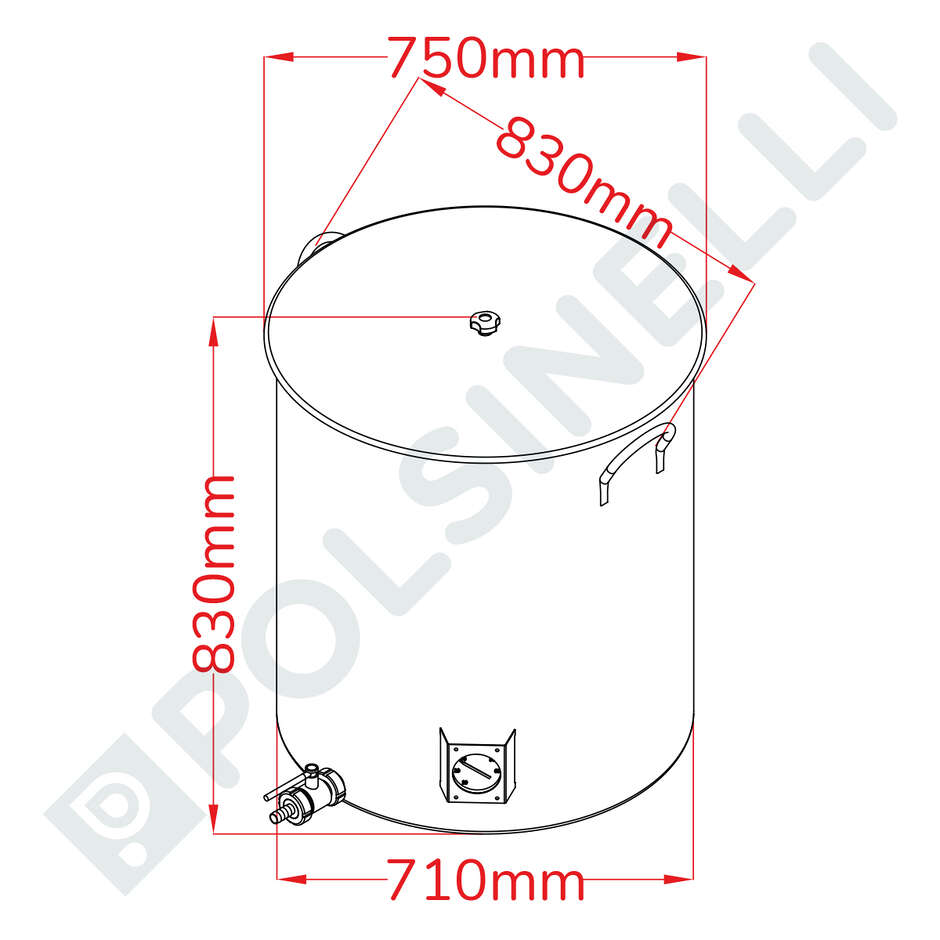 Cuve de brassage inox 300 L