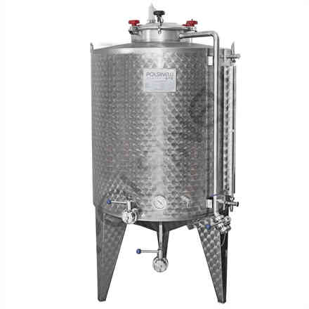 Cuve de fermentation EasyBrew 60 L-fond conique-2 robinets-couvercle pour  houblonnage