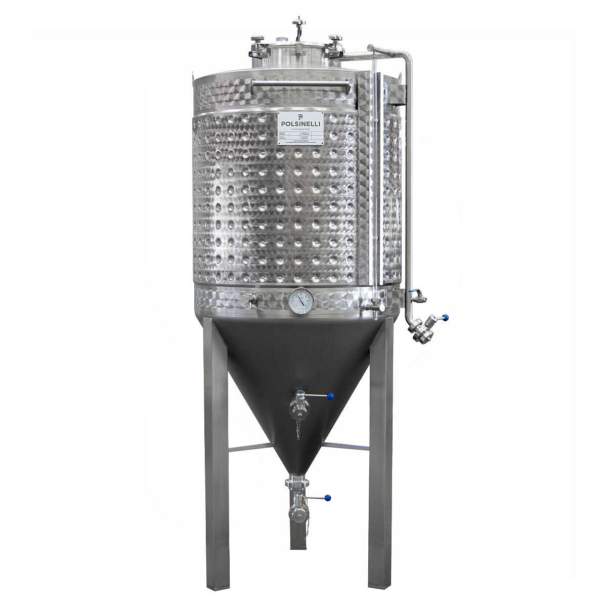 Cuve de fermentation EasyBrew 60 L-fond conique-2 robinets-couvercle pour  houblonnage