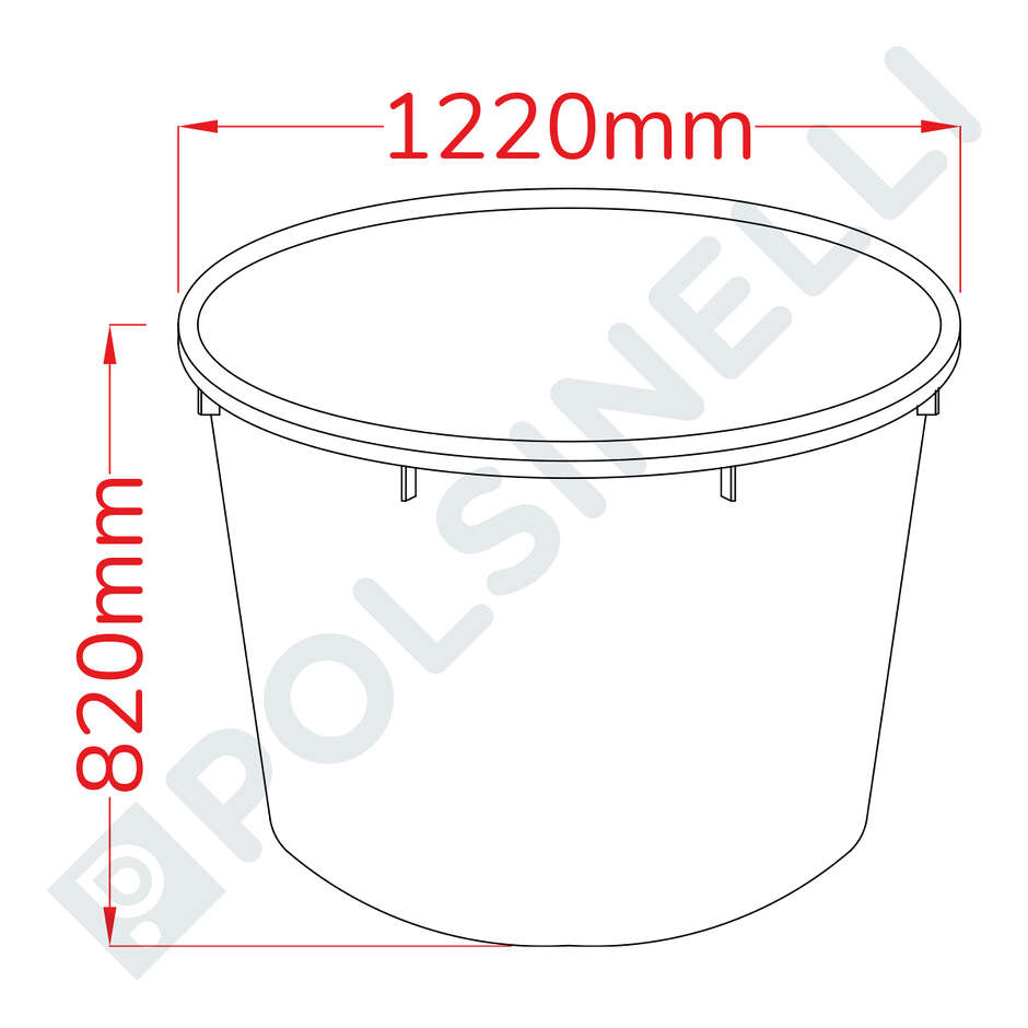 Cuve de macération en plastique de 750 L