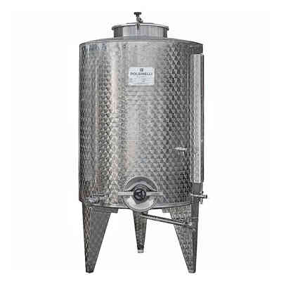 Cuve de Stockage Inox 2000 L Ø1270 avec Trappe de Vidange Ø400