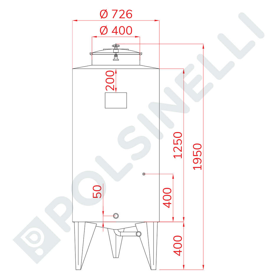 Cuve de stockage inox 500 L