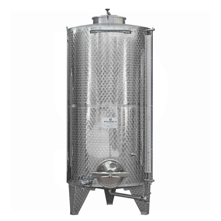 Cuve de Stockage Inox à Fond Conique 5000 L avec Trappe de Vidange Ø400