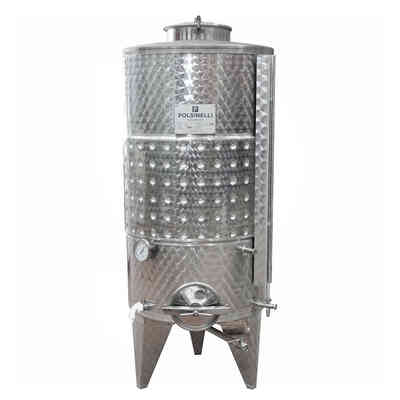 Cuve de Stockage Inox Réfrigérée 1000 L à Fond Conique avec Trappe de Vidange Ø300