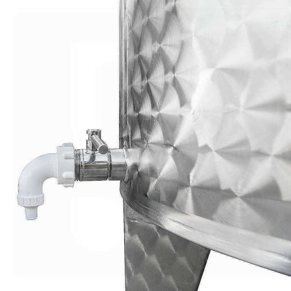 Cuve de stockage inox réfrigérée 300 L à fond conique