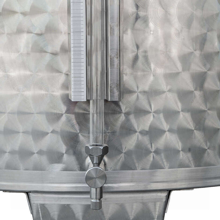 Cuve de stockage inox réfrigérée 300 L à fond conique