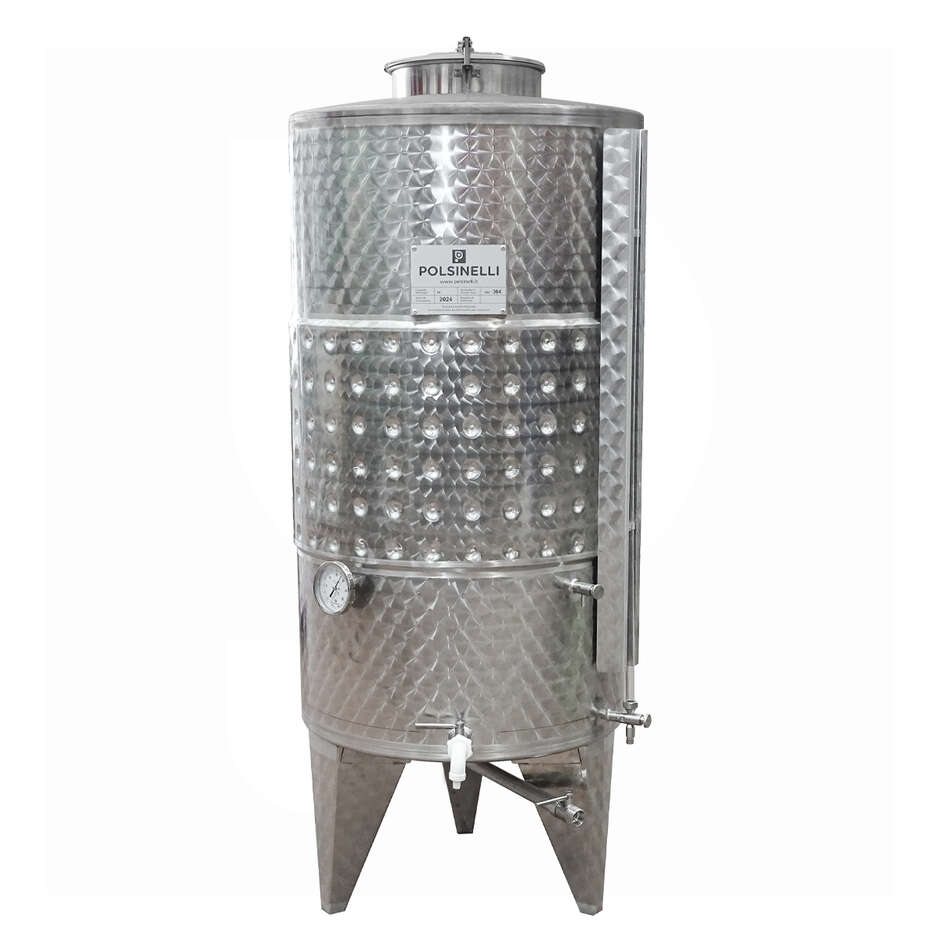 Cuve de stockage inox réfrigérée 500 L à fond conique