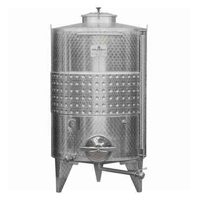 Cuve de Stockage Inox Réfrigérée 1500 L à Fond Conique avec Trappe de Vidange Ø300