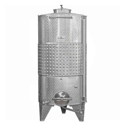 Cuve de Stockage Inox Réfrigérée 2000 L à Fond Conique avec Trappe de Vidange Ø400