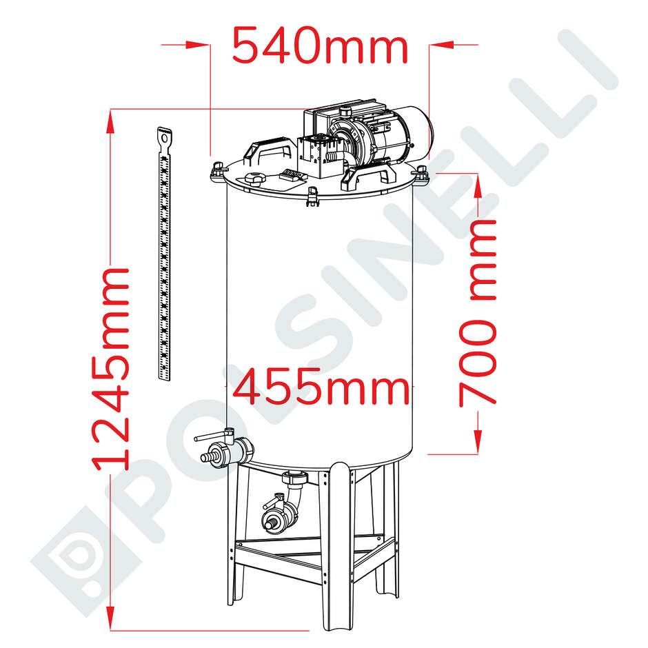 Cuve de sucrage 100 L avec variateur