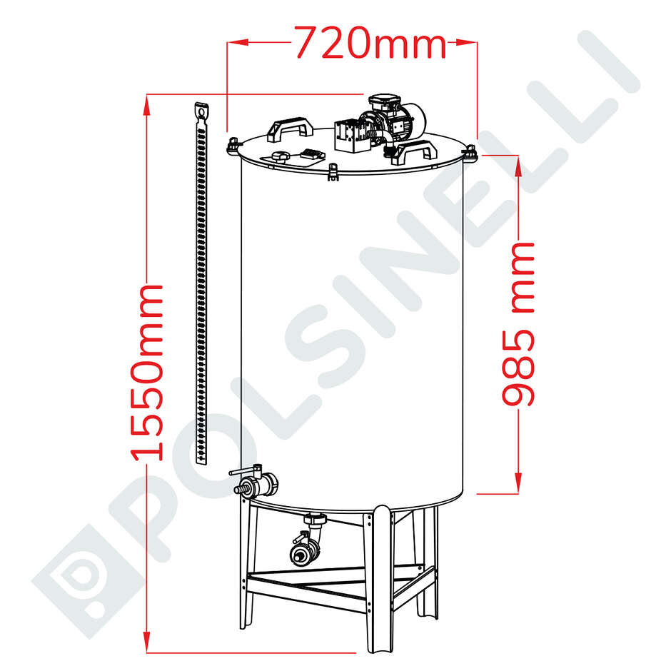 Cuve de sucrage 300 L