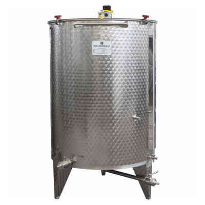 Cuve de sucrage fond conique 10° 1500 L