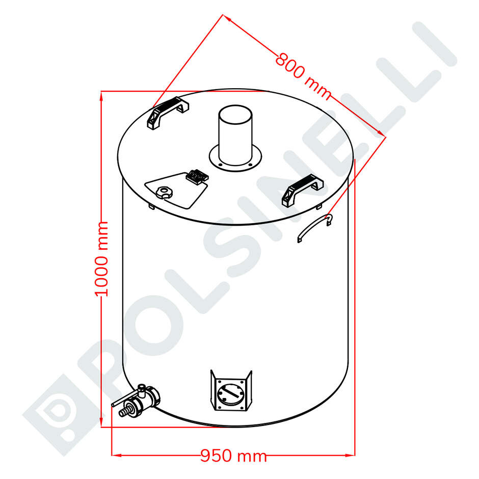 Cuve d'ébullition 300 L