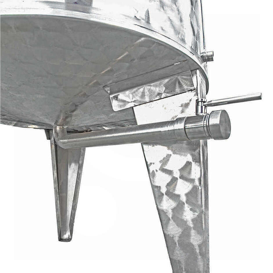 Cuve inox fond conique 300 L chapeau flottant à air