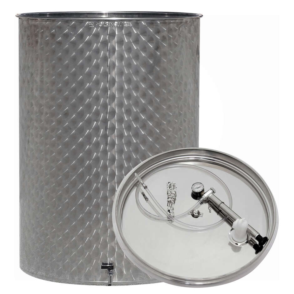 Cuve Inox pour vin avec chapeau flottant à air 200 L