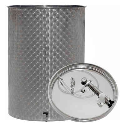 Cuve Inox pour vin avec chapeau flottant à air 150 L