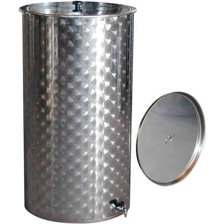 Cuve inox pour vin avec chapeau flottant à huile 35 L