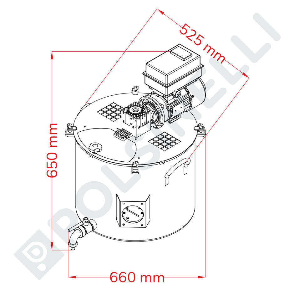 Cuve pour confiture motorisée avec variateur - 50 L