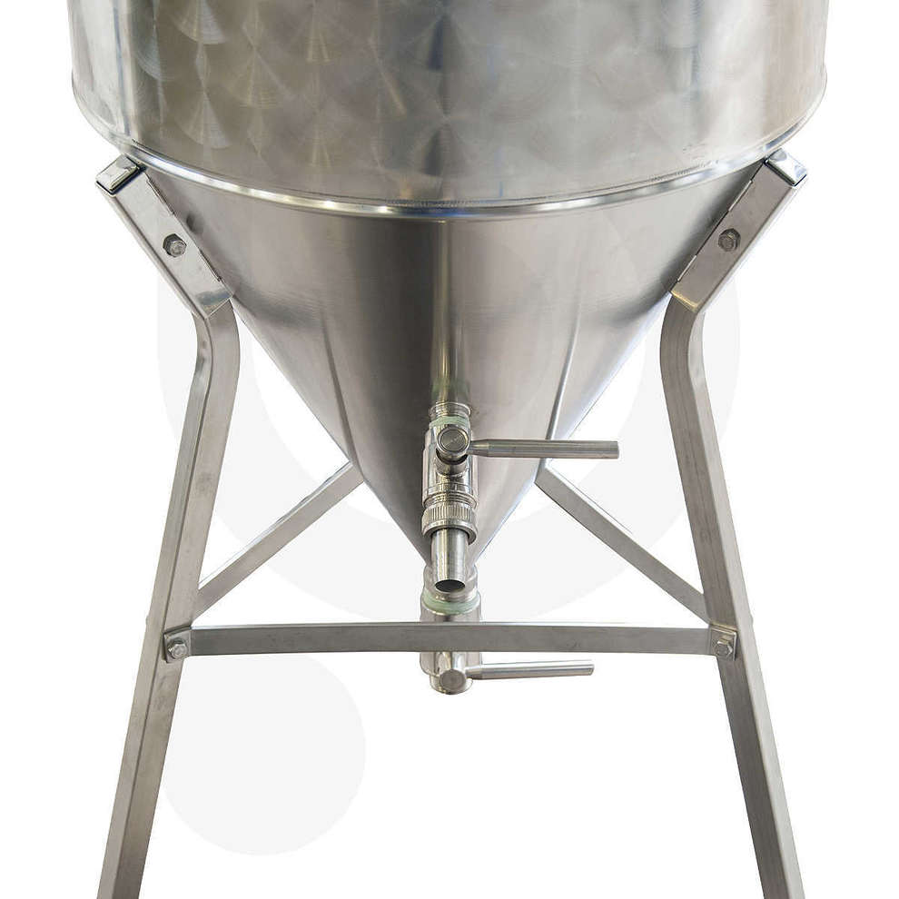 Cuve pour vin tronconique 60° 100 L avec chapeau flottant