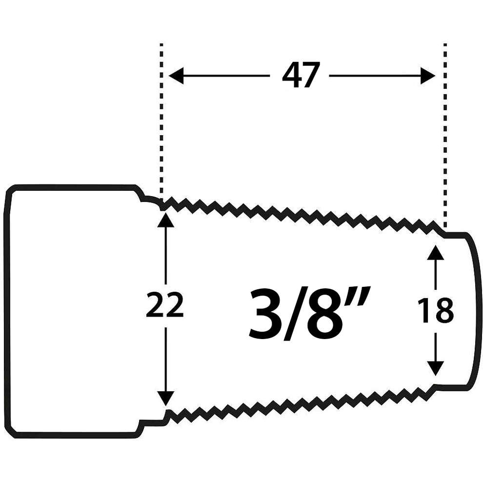 Cône en acier pour barils 3/8" F