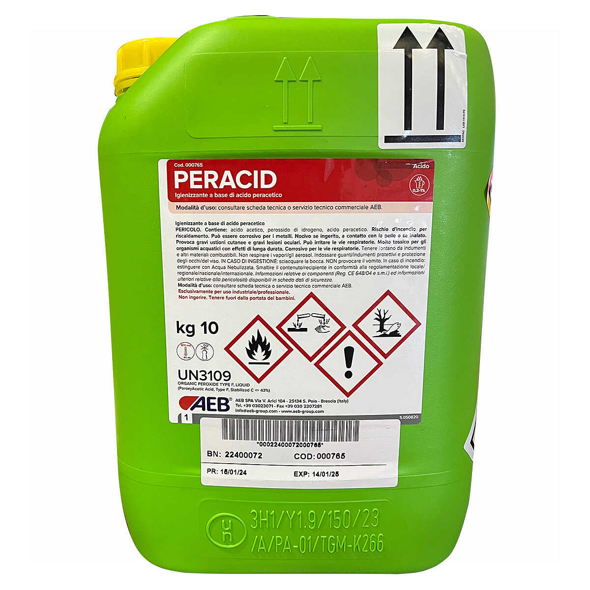 Détergent PERACID 10 Kg Vin | Polsinelli Enologia