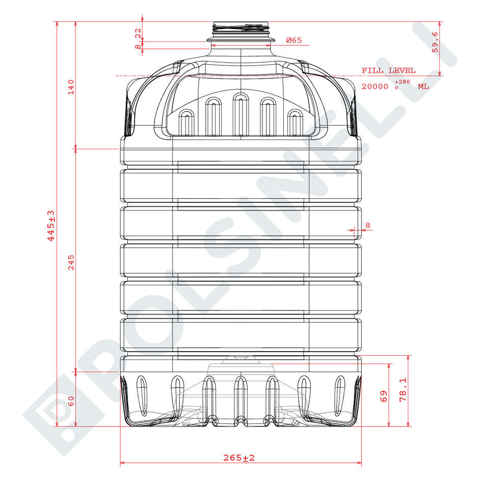 Dama in PET 20 L (6 pezzi)