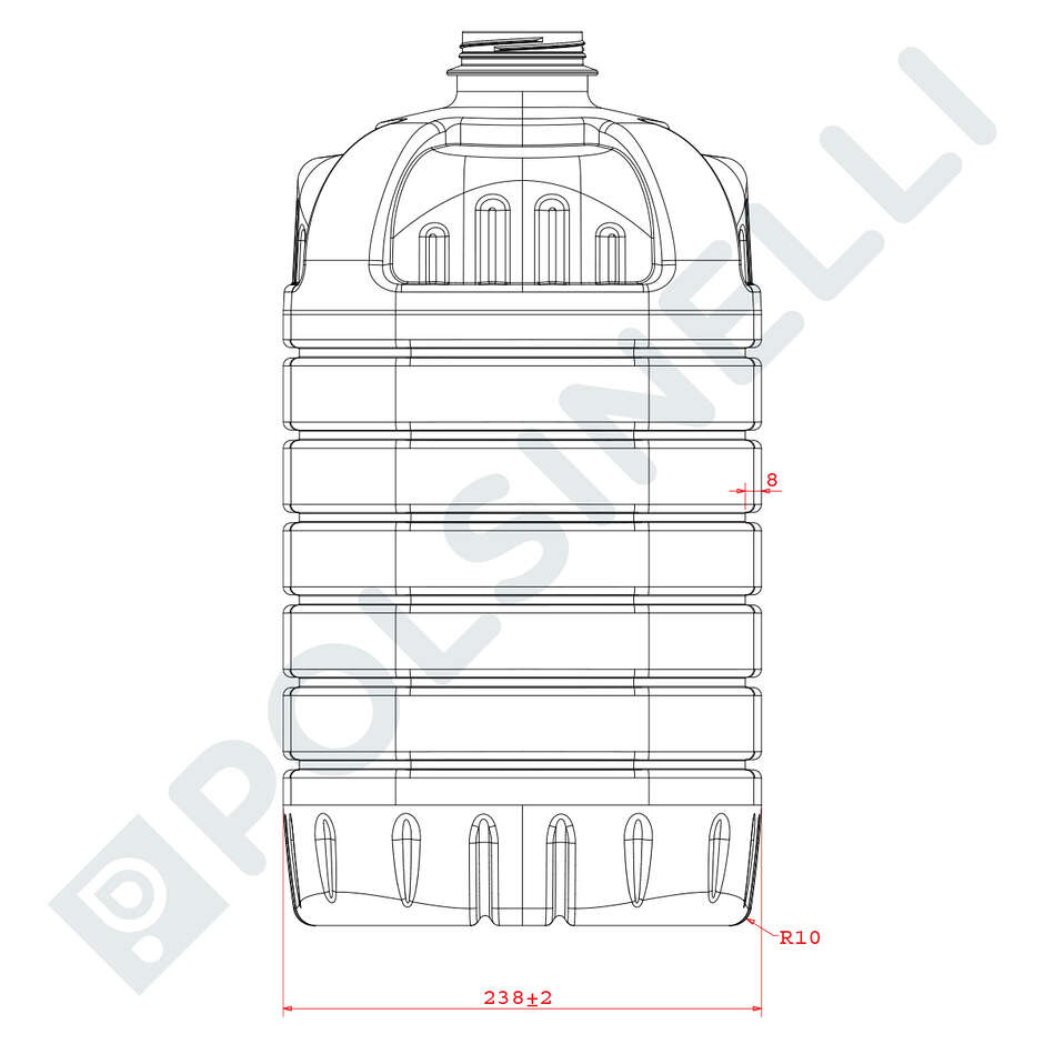 Dame-jeanne en PET 20 L (6 pcs)