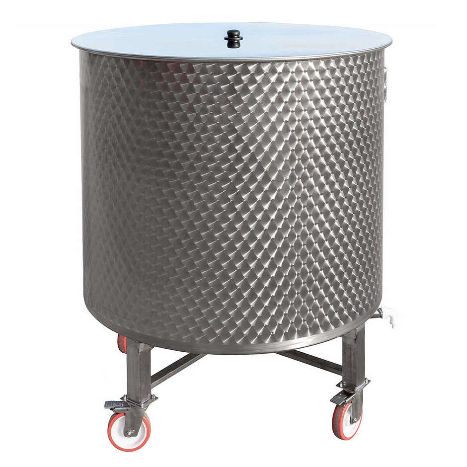Depósito de acero inoxidable con ruedas 1000 L