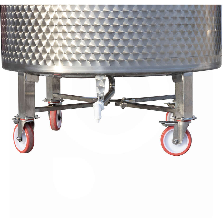 Depósito de acero inoxidable con ruedas 1000 L