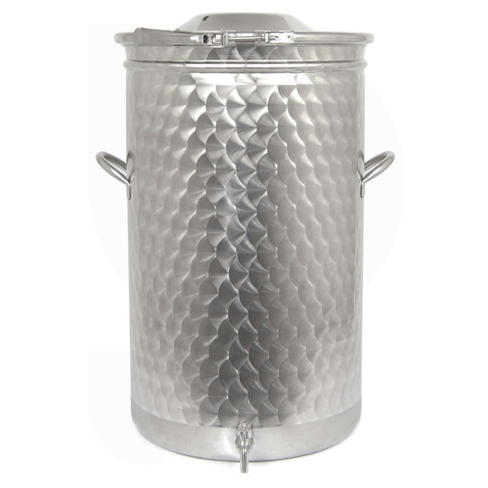Depósito de acero inoxidable con tapa de abrazadera cónica 75 L