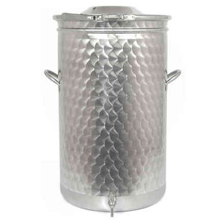 Depósito de acero inoxidable con tapa de abrazadera cónica 75 L