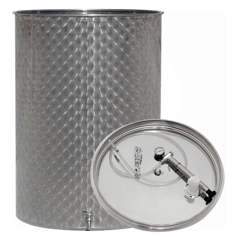 Depósito Inox para vino de 380 L con flotador a aire