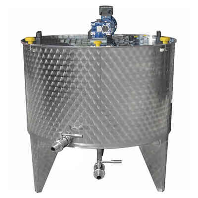 Depósito motorizado de acero inoxidable cónico 10° 1500 L