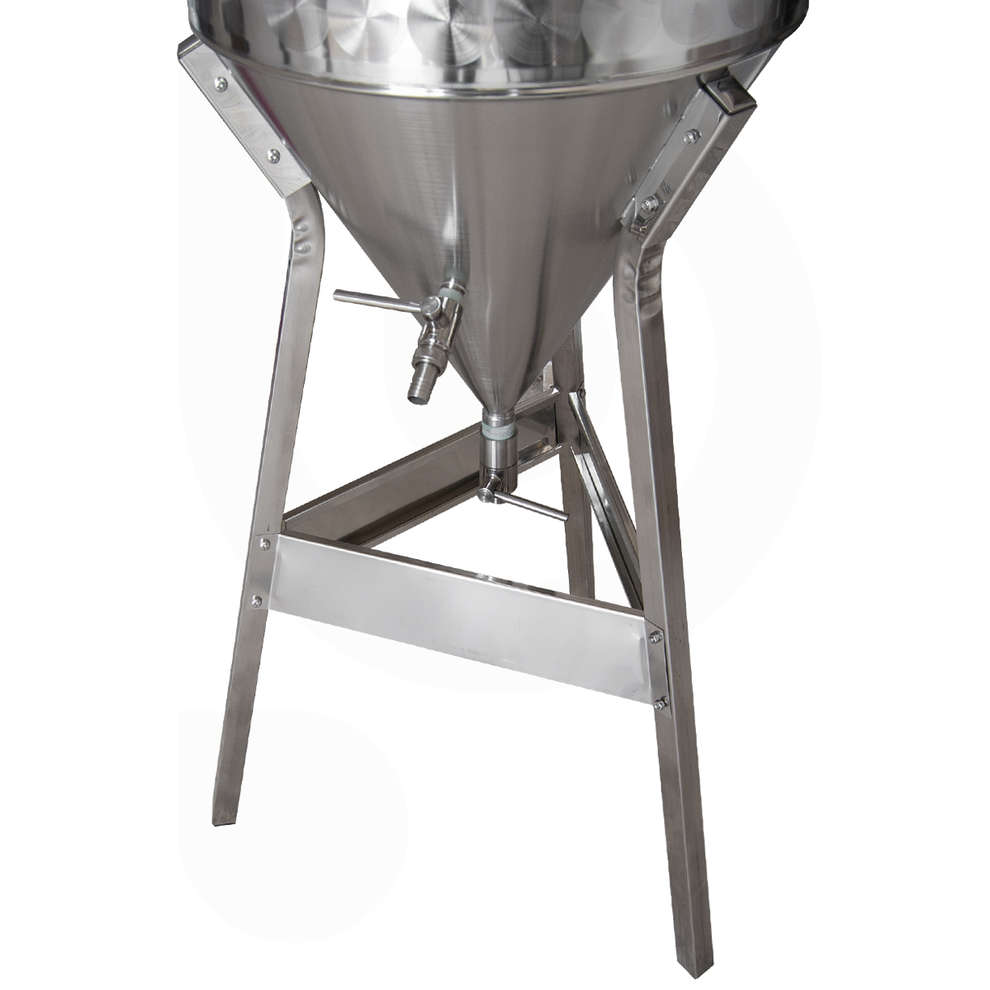 Depósito motorizado de acero inoxidable troncocónico 60° 150 L