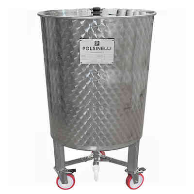 Depósito de acero inoxidable con ruedas 500 L