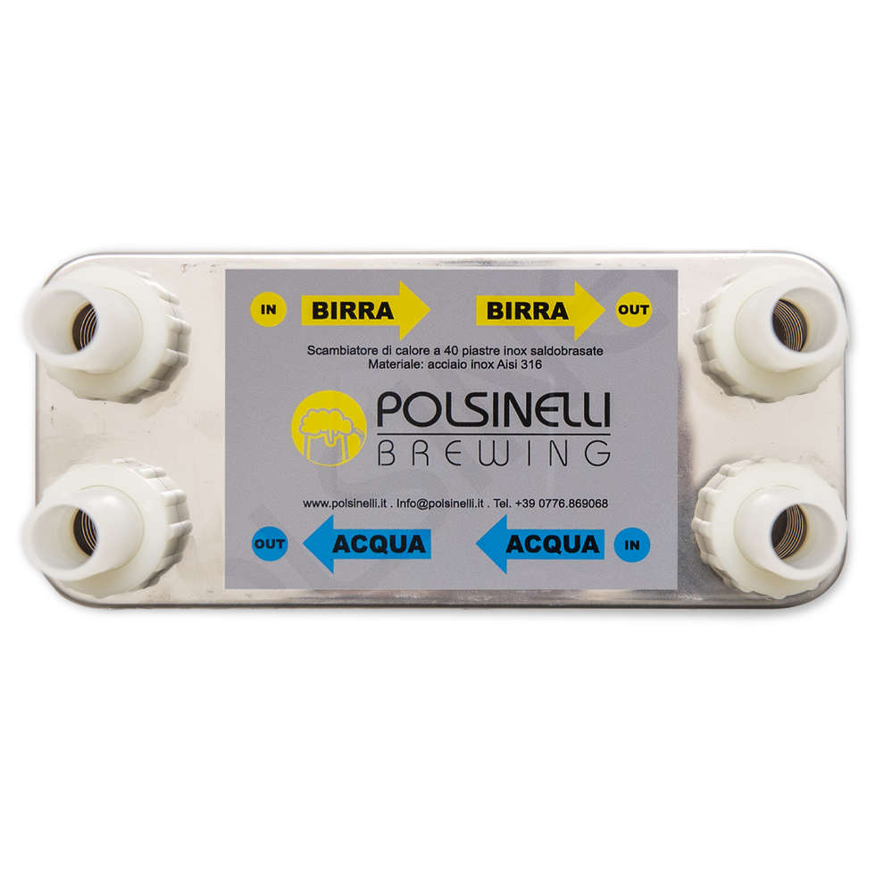 Der Wärmetauscher 40 gelöteten Platten