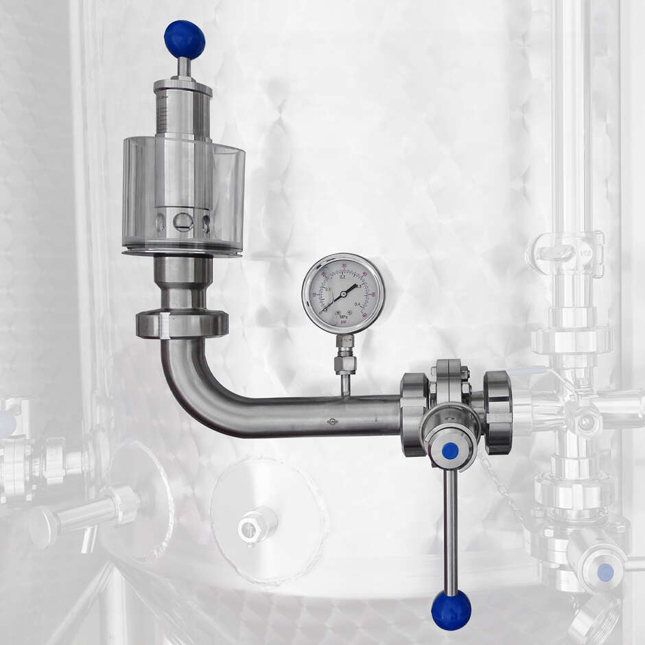 DIN32 stainless steel airlock for isobaric fermenter