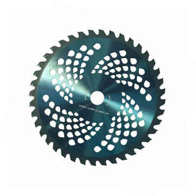 Disco desbrozador 40 dientes de tungsteno anodizado azul Ø 255 mm