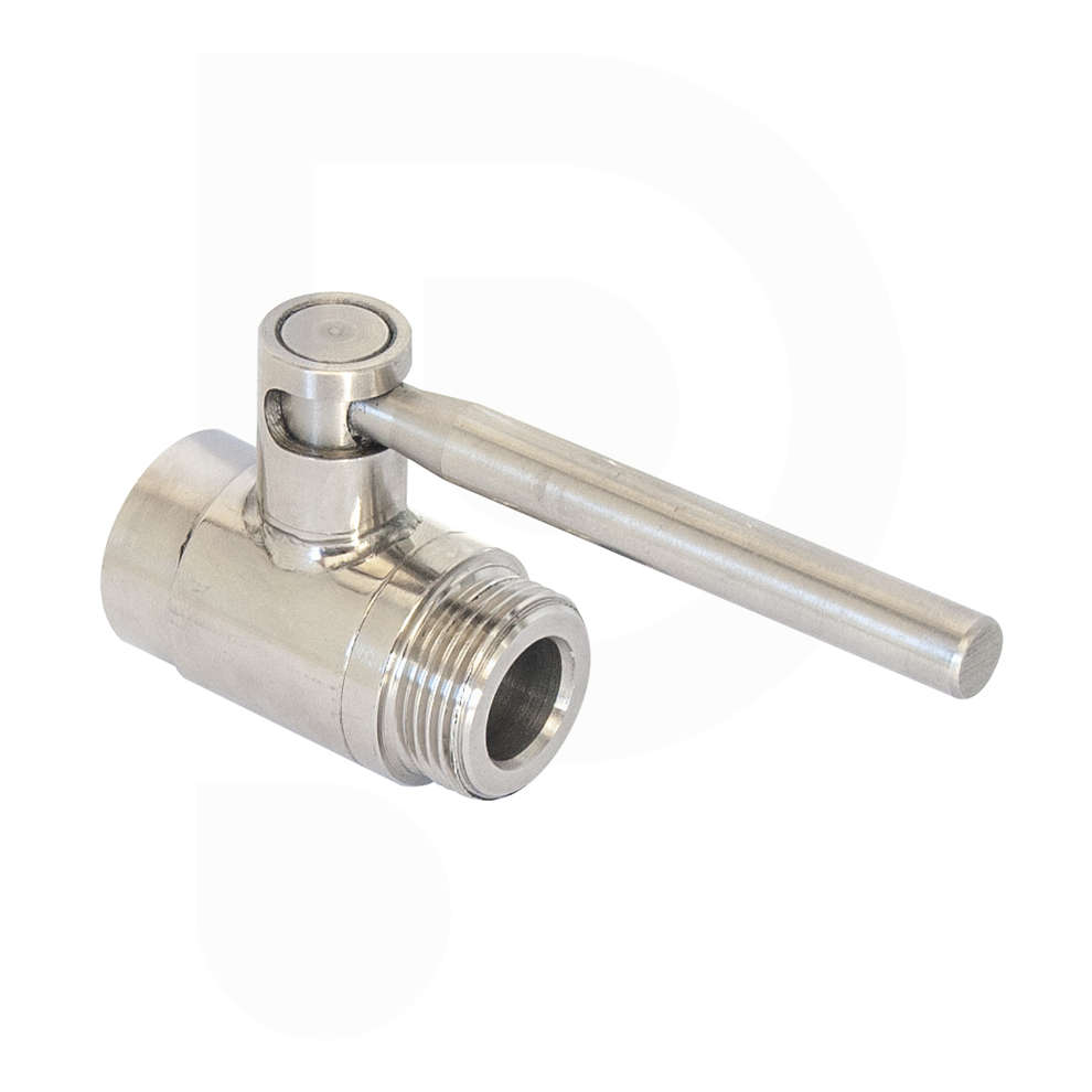 DN15 1/2" F x 3/4" M stainless steel ball valve