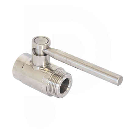DN15 1/2" F x 3/4" M stainless steel ball valve