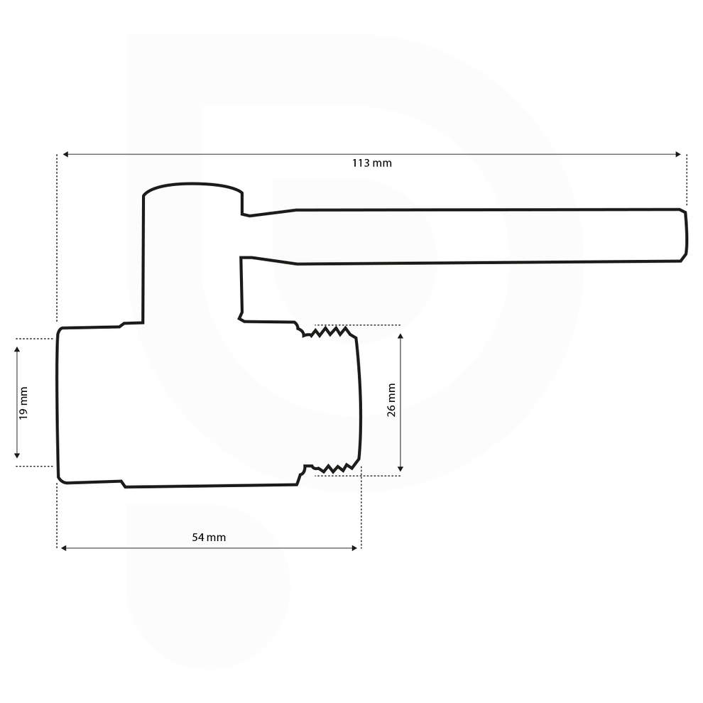 DN15 1/2" F x 3/4" M stainless steel ball valve