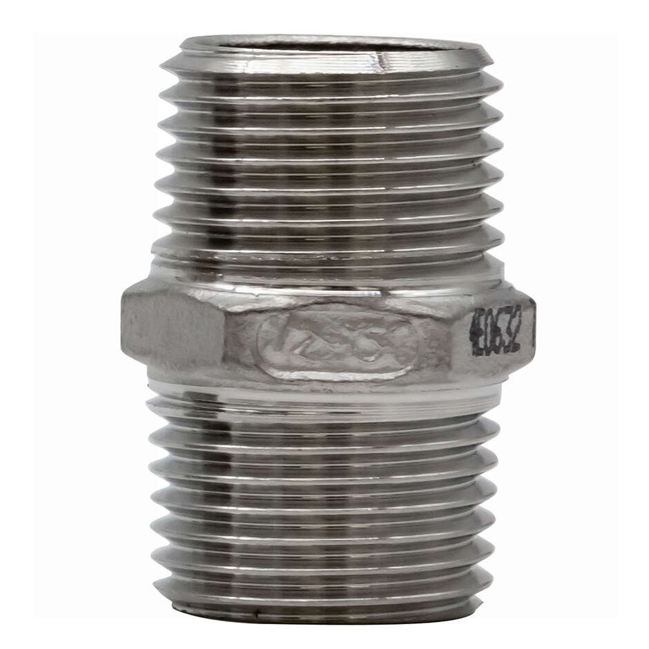 Doppelnippel Edelstahl 1/2"