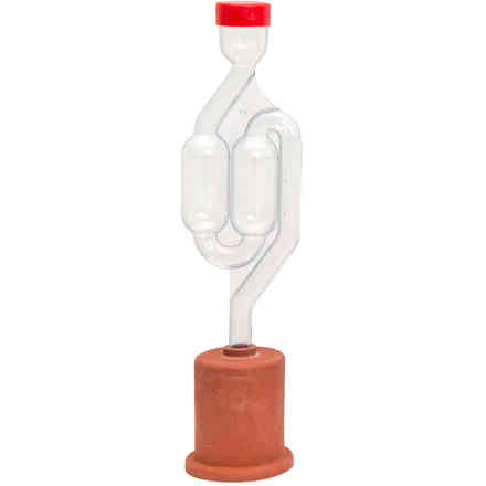 Double bubble air lock with Rubber cap (∅ 35 mm) 